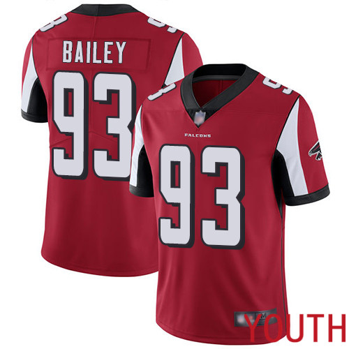 Atlanta Falcons Limited Red Youth Allen Bailey Home Jersey NFL Football #93 Vapor Untouchable->youth nfl jersey->Youth Jersey